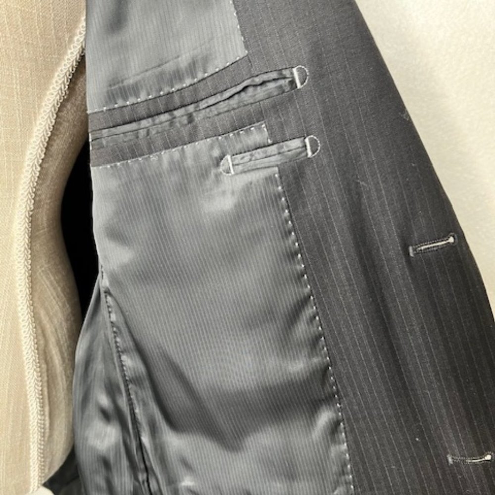 Prontomoda Snello Charcoal 100% Merino Wool Suit Coat/Sport Coat - Picture 10 of 14